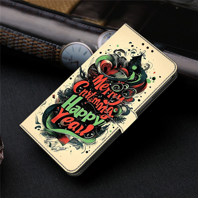 Housse Samsung Galaxy A37 Christmas Graffiti Portefeuille Support