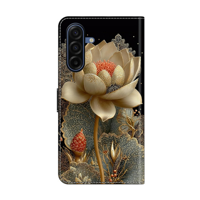Housse Samsung Galaxy A37 Golden Lotus Portefeuille Support