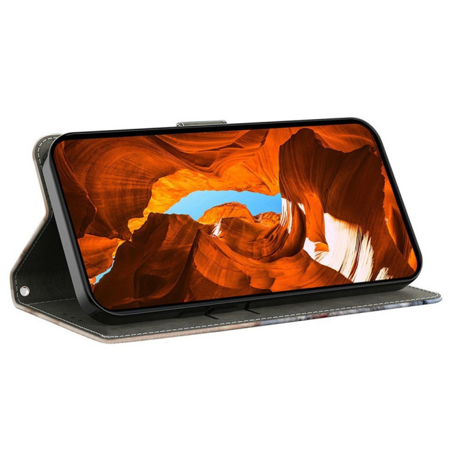 Housse Samsung Galaxy A37 Noir et Or Portefeuille Support