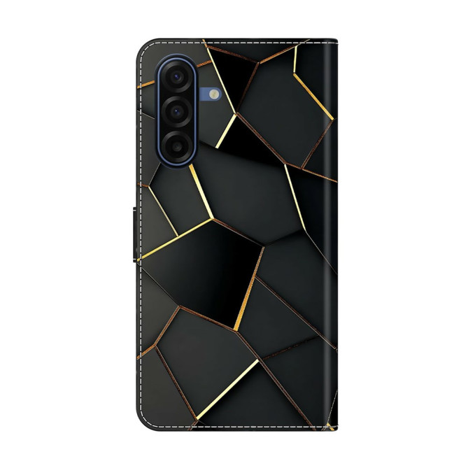 Housse Samsung Galaxy A37 Noir et Or Portefeuille Support