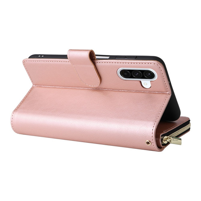 Housse Samsung Galaxy A37 Portefeuille Fermeture Éclair 9 Cartes CARA