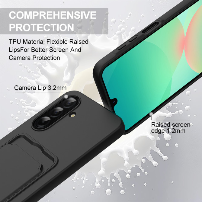 Coque Samsung Galaxy A37 Portefeuille Silicone Liquide