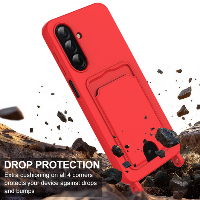 Coque Samsung Galaxy A37 Portefeuille Silicone Liquide