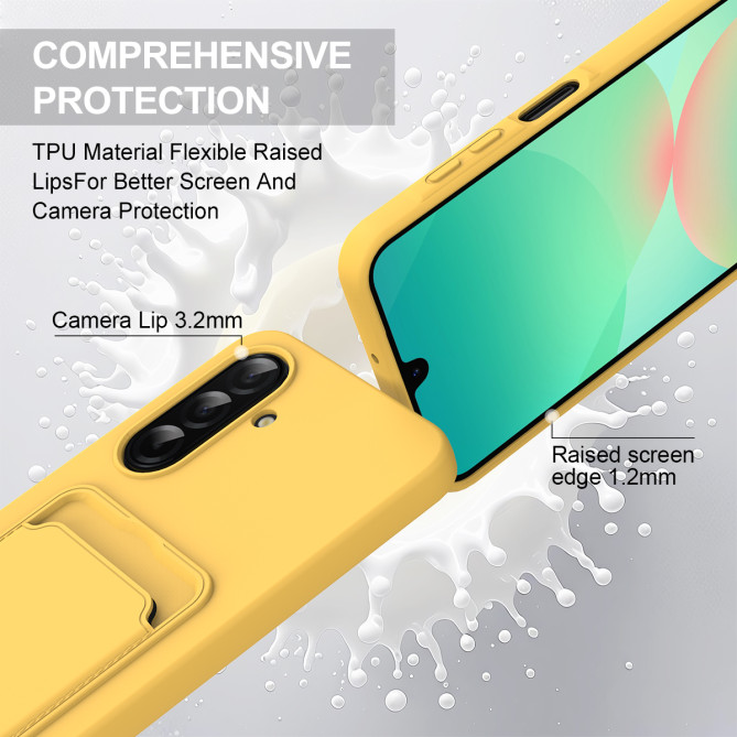 Coque Samsung Galaxy A37 Portefeuille Silicone Liquide