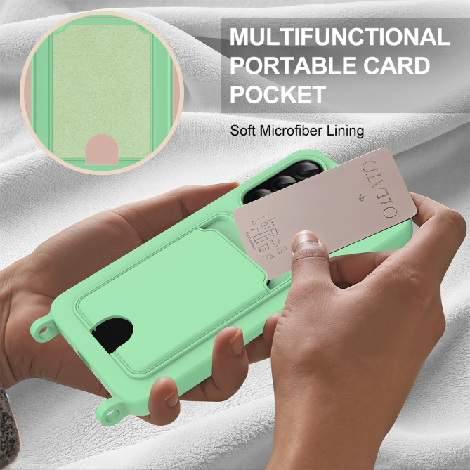 Coque Samsung Galaxy A37 Portefeuille Silicone Liquide