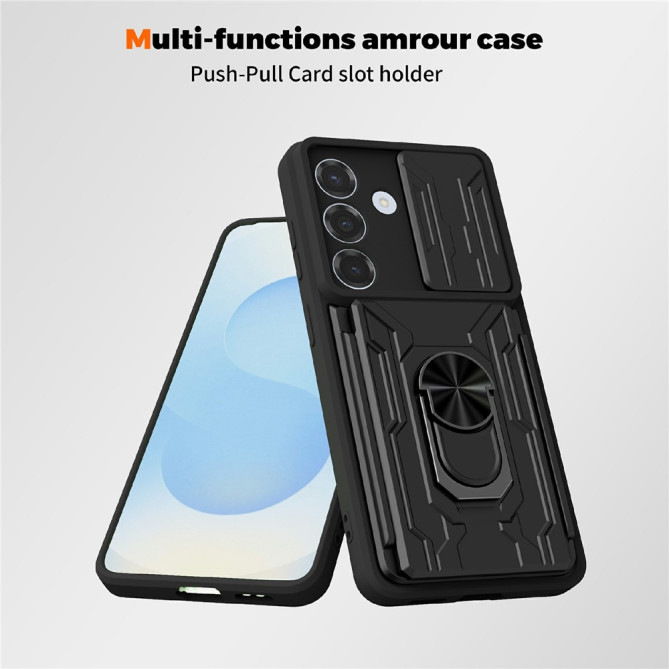 Coque Samsung Galaxy A37 TPU + PC Cache Caméra avec Support BRIA