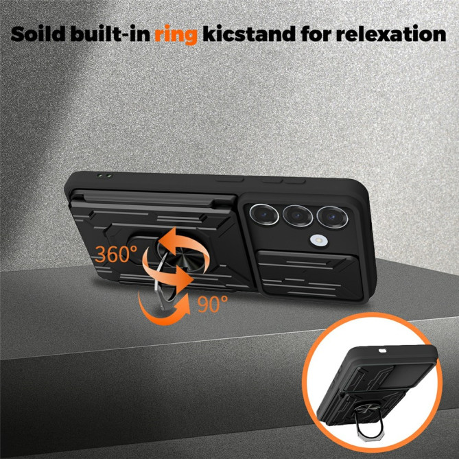 Coque Samsung Galaxy A37 TPU + PC Cache Caméra avec Support BRIA