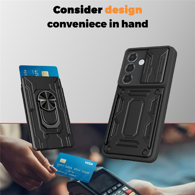 Coque Samsung Galaxy A37 TPU + PC Cache Caméra avec Support BRIA