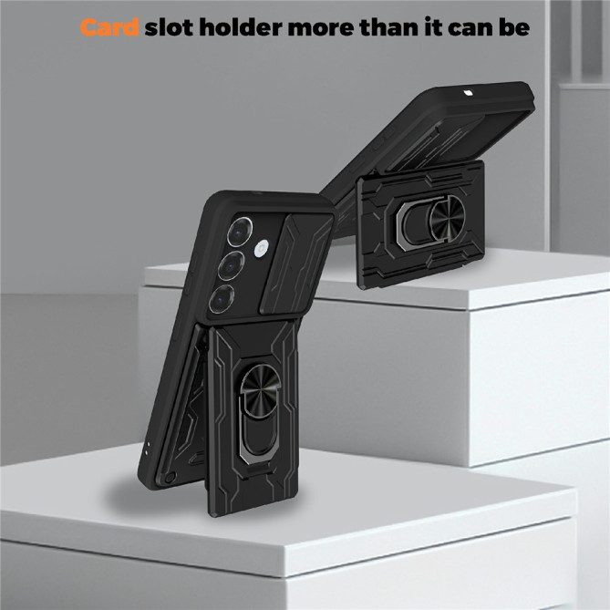 Coque Samsung Galaxy A37 TPU + PC Cache Caméra avec Support BRIA