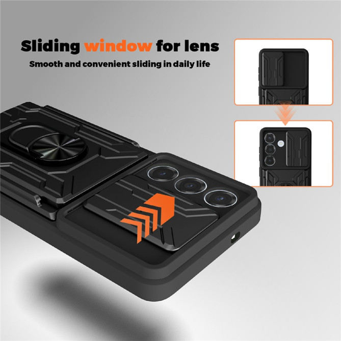 Coque Samsung Galaxy A37 TPU + PC Cache Caméra avec Support BRIA