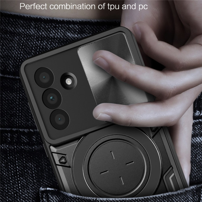 Coque Samsung Galaxy A37 TPU + PC Cache Caméra avec Support CARA