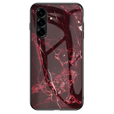 Coque Samsung Galaxy A37 Marbre Rouge Verre Trempé