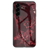 Coque Samsung Galaxy A37 Marbre Rouge Verre Trempé