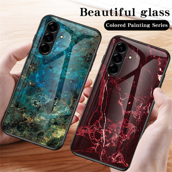Coque Samsung Galaxy A37 Marbre Émeraude Verre Trempé
