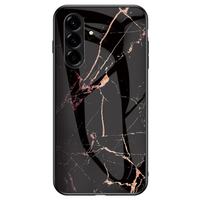 Coque Samsung Galaxy A37 Marbre Noir/Or Verre Trempé