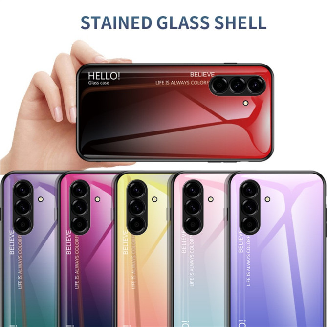 Coque Samsung Galaxy A37 Dégradé Lilas Verre Trempé