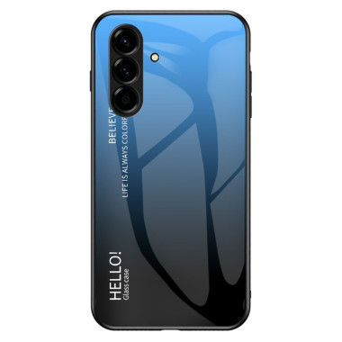 Coque Samsung Galaxy A37 Dégradé Bleu/Noir Verre Trempé