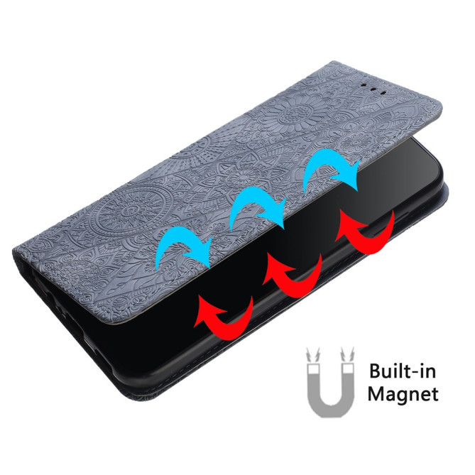 Housse Samsung Galaxy A37 Fleurs Portefeuille Support ALBA