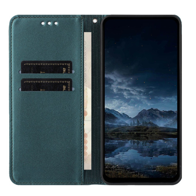 Housse Samsung Galaxy A37 Lignes Gravées Portefeuille Support Dragonne