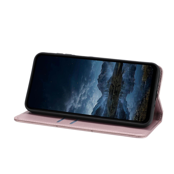 Housse Samsung Galaxy A37 Lignes Gravées Portefeuille Support Dragonne