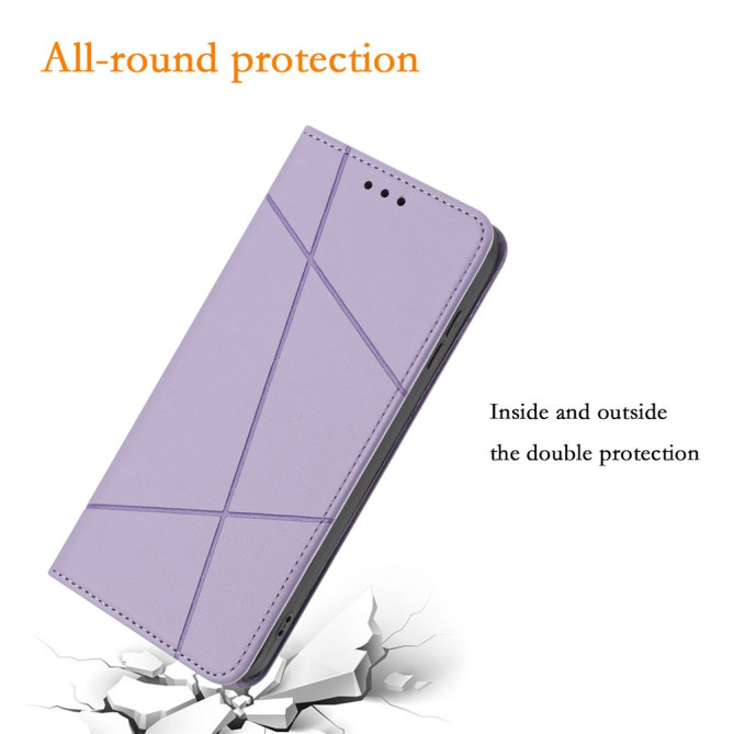 Housse Samsung Galaxy A37 Lignes Gravées Portefeuille Support Dragonne