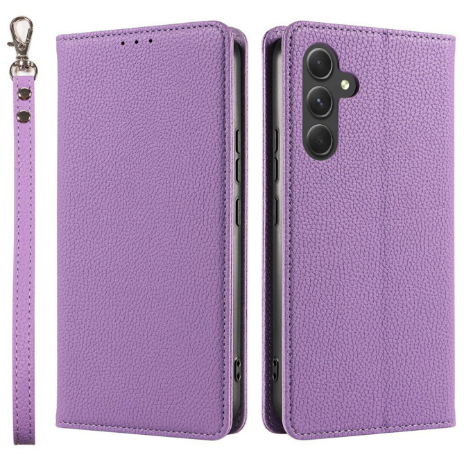 Housse Samsung Galaxy A37 Litchi avec Dragonne ALBA