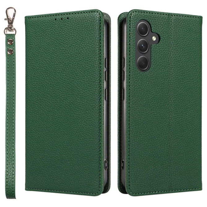 Housse Samsung Galaxy A37 Litchi avec Dragonne ALBA