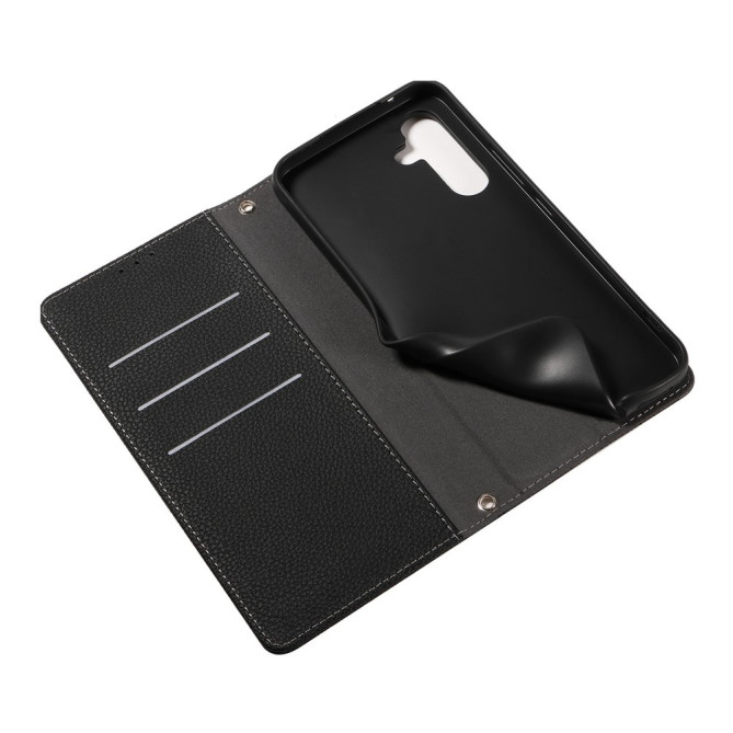 Housse Samsung Galaxy A37 Litchi avec Dragonne ALBA