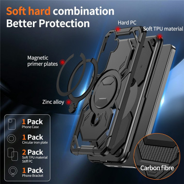 Coque Samsung Galaxy A37 YB TPU + PC Anneau Support