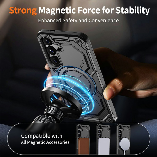 Coque Samsung Galaxy A37 YB TPU + PC Anneau Support