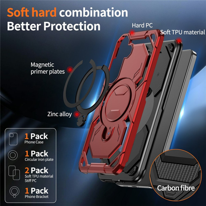 Coque Samsung Galaxy A37 YB TPU + PC Anneau Support