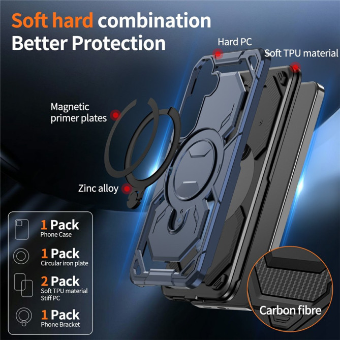 Coque Samsung Galaxy A37 YB TPU + PC Anneau Support