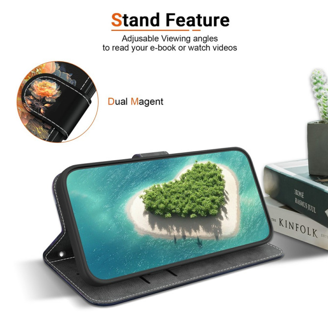 Housse Samsung Galaxy A37 Pivoine avec Dragonne ALBA