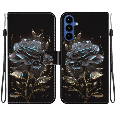 Housse Samsung Galaxy A37 Black Rose avec Dragonne