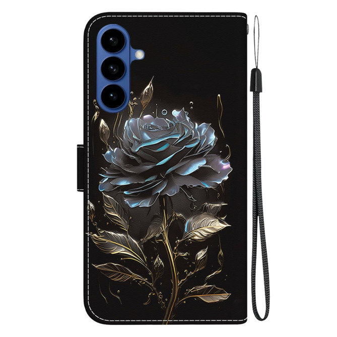 Housse Samsung Galaxy A37 Black Rose avec Dragonne