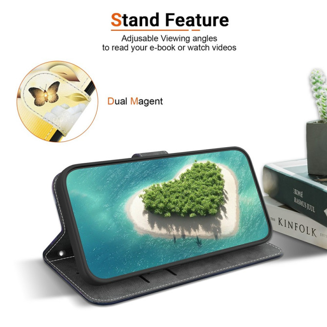 Housse Samsung Galaxy A37 Papillon Floral avec Dragonne BRIA