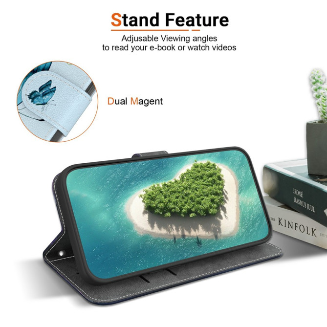 Housse Samsung Galaxy A37 Papillon Floral avec Dragonne CARA