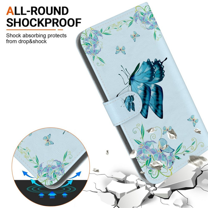 Housse Samsung Galaxy A37 Papillon Floral avec Dragonne CARA