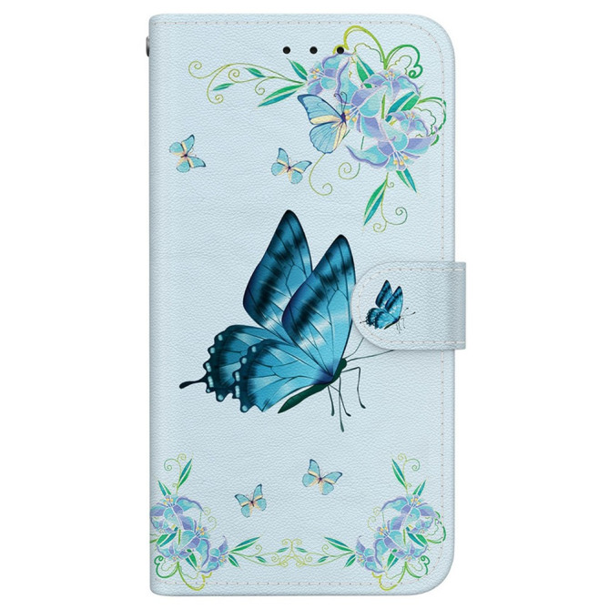 Housse Samsung Galaxy A37 Papillon Floral avec Dragonne CARA