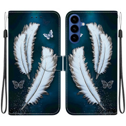 Housse Samsung Galaxy A37 Papillon Blanc avec Dragonne