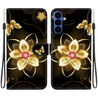 Housse Samsung Galaxy A37 Golden Flower avec Dragonne