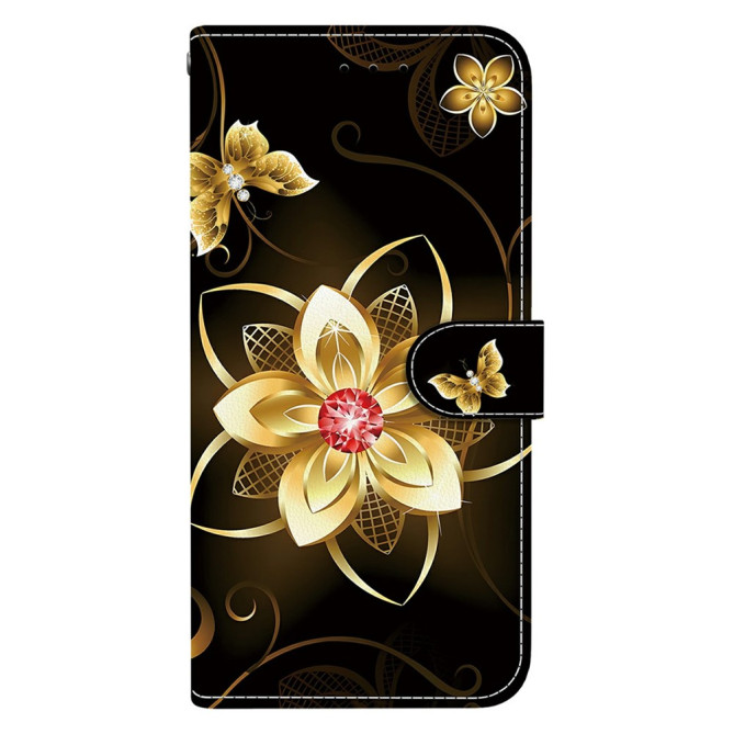 Housse Samsung Galaxy A37 Golden Flower avec Dragonne