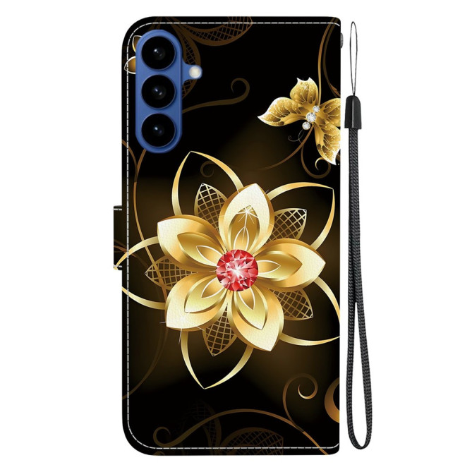 Housse Samsung Galaxy A37 Golden Flower avec Dragonne