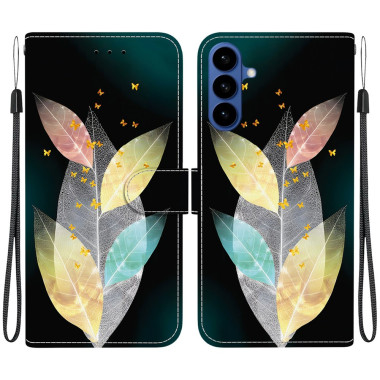 Housse Samsung Galaxy A37 Feuilles avec Dragonne