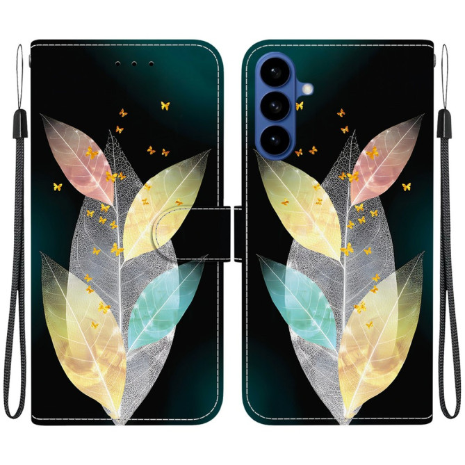 Housse Samsung Galaxy A37 Feuilles avec Dragonne