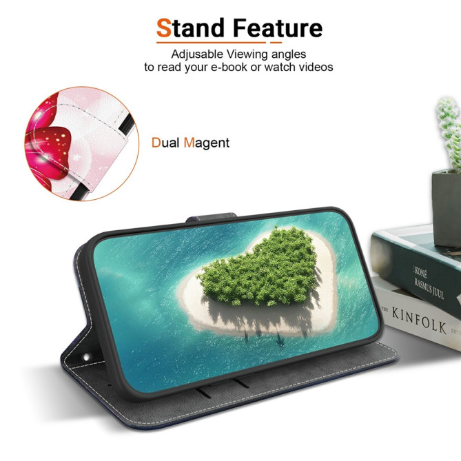 Housse Samsung Galaxy A37 Papillon Rose avec Dragonne