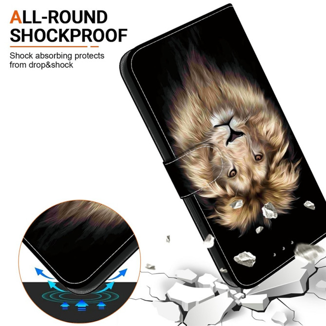 Housse Samsung Galaxy A37 Lion Head avec Dragonne
