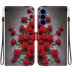 Housse Samsung Galaxy A37 Red Rose Support Dragonne
