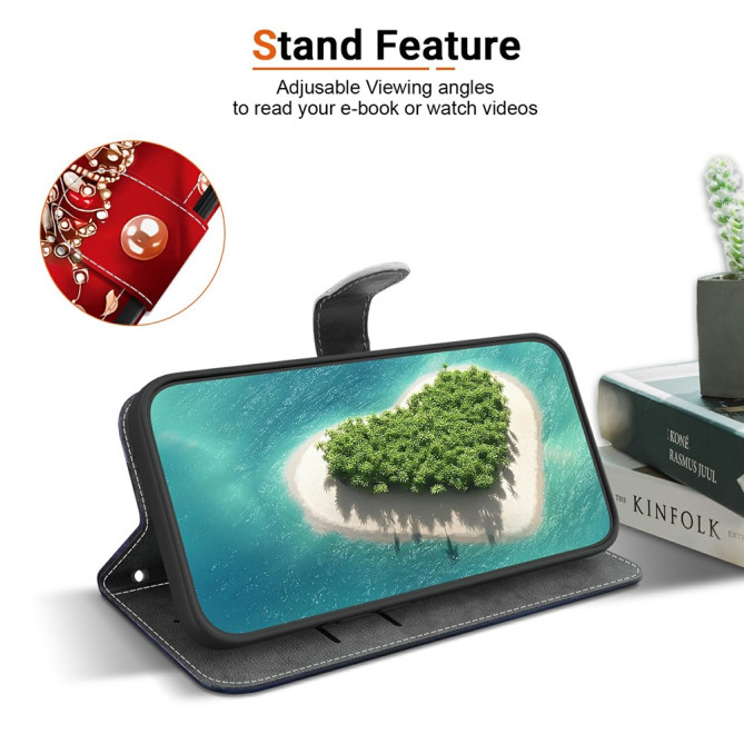 Housse Samsung Galaxy A37 Red Rose Support Dragonne