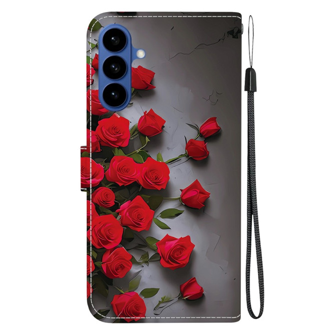 Housse Samsung Galaxy A37 Red Rose Support Dragonne